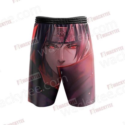 Naruto Uchiha Itachi New Look 3D Beach Shorts