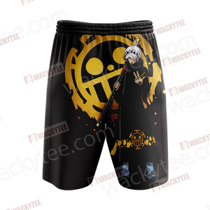 One Piece Trafalgar D. Water Law 3D Unisex Beach Shorts