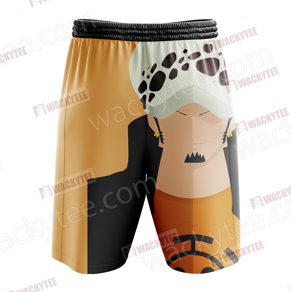One Piece Trafalgar D. Water Law Minimalist Beach Shorts