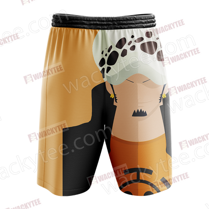 One Piece Trafalgar D. Water Law Minimalist Beach Shorts