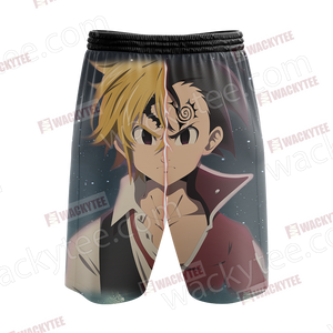 The Seven Deadly Sins Meliodas x Zeldris Estilo 3D Beach Shorts