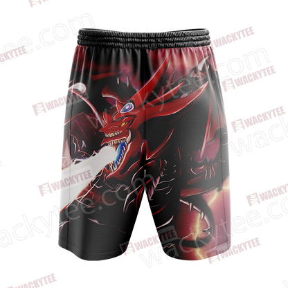 Yu Gi Oh! Slifer The Sky Dragon Cosplay Beach Shorts