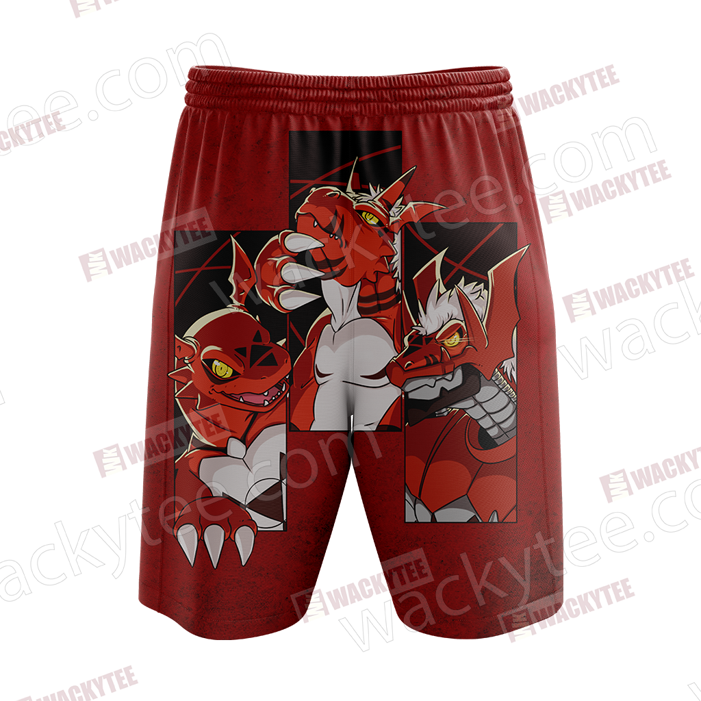 Digimon Guilmon Unisex New 3D Beach Shorts
