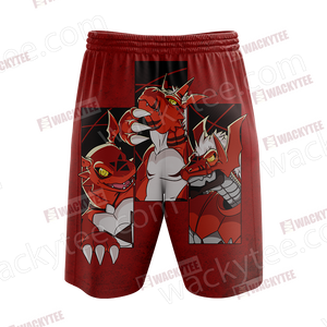 Digimon Guilmon Unisex New 3D Beach Shorts