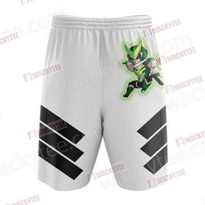 Overwatch - Genji Symbol 3D Beach Shorts