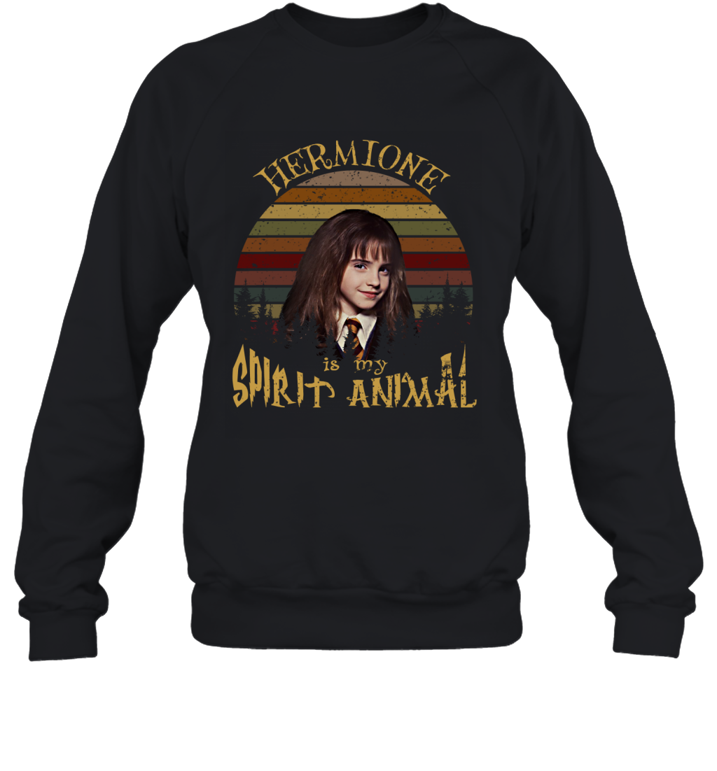 Hermione Is My Spirit Animal Harry Potter Fan Sweatshirt Sweatshirt Black