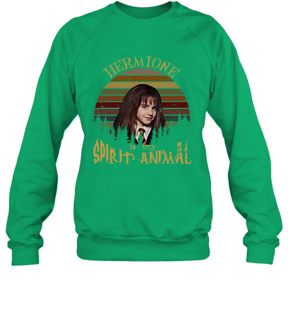 Hermione Is My Spirit Animal Harry Potter Fan Sweatshirt Sweatshirt Irish Green