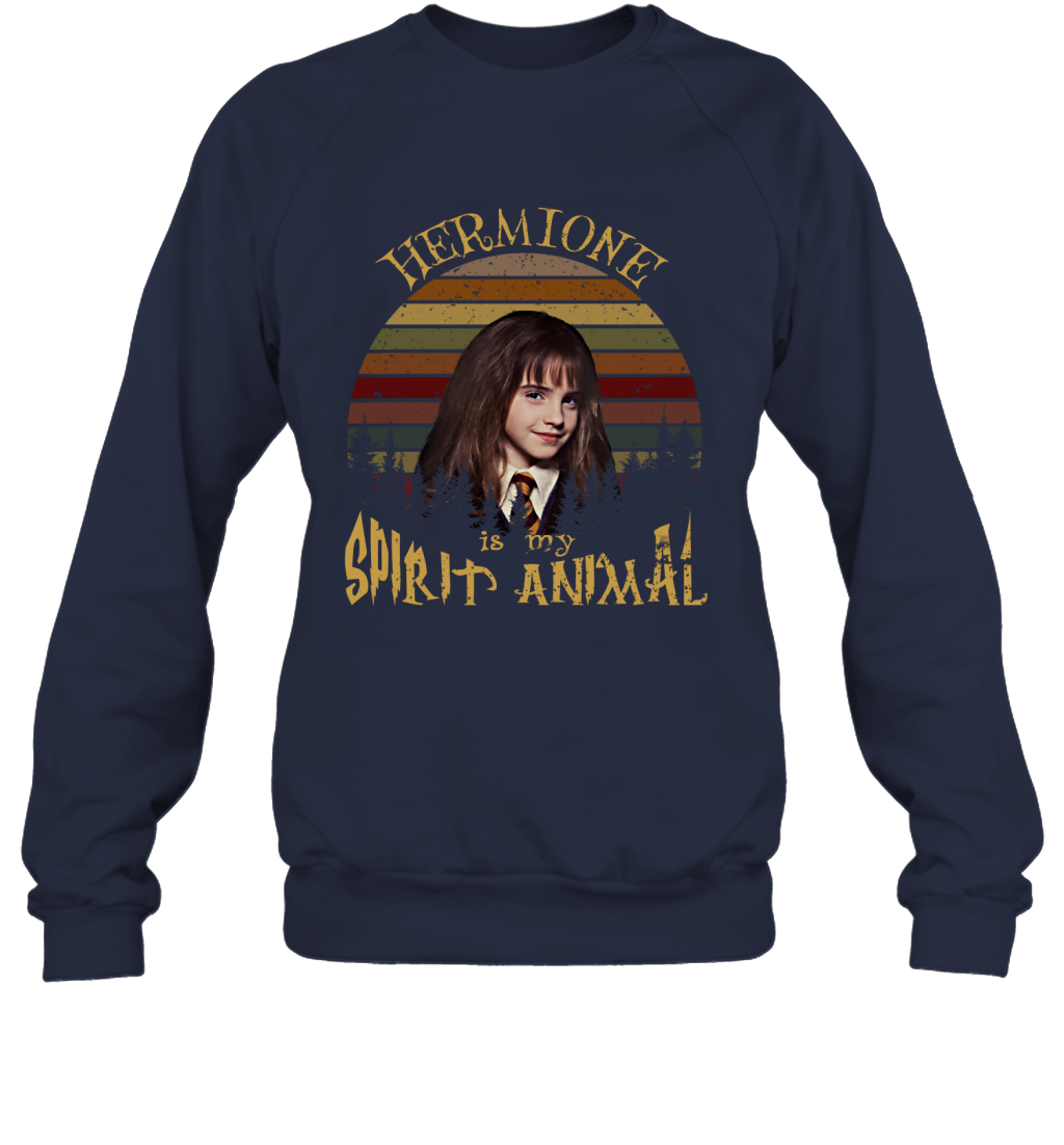 Hermione Is My Spirit Animal Harry Potter Fan Sweatshirt Sweatshirt Navy