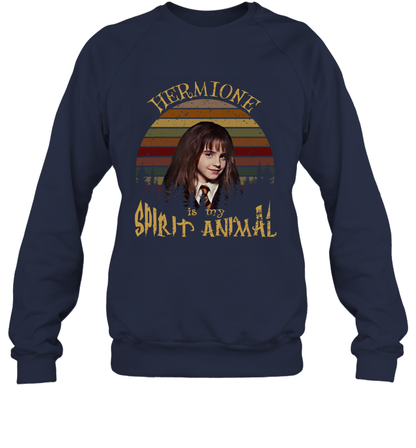 Hermione Is My Spirit Animal Harry Potter Fan Sweatshirt Sweatshirt Navy