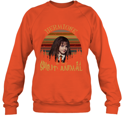 Hermione Is My Spirit Animal Harry Potter Fan Sweatshirt Sweatshirt Orange