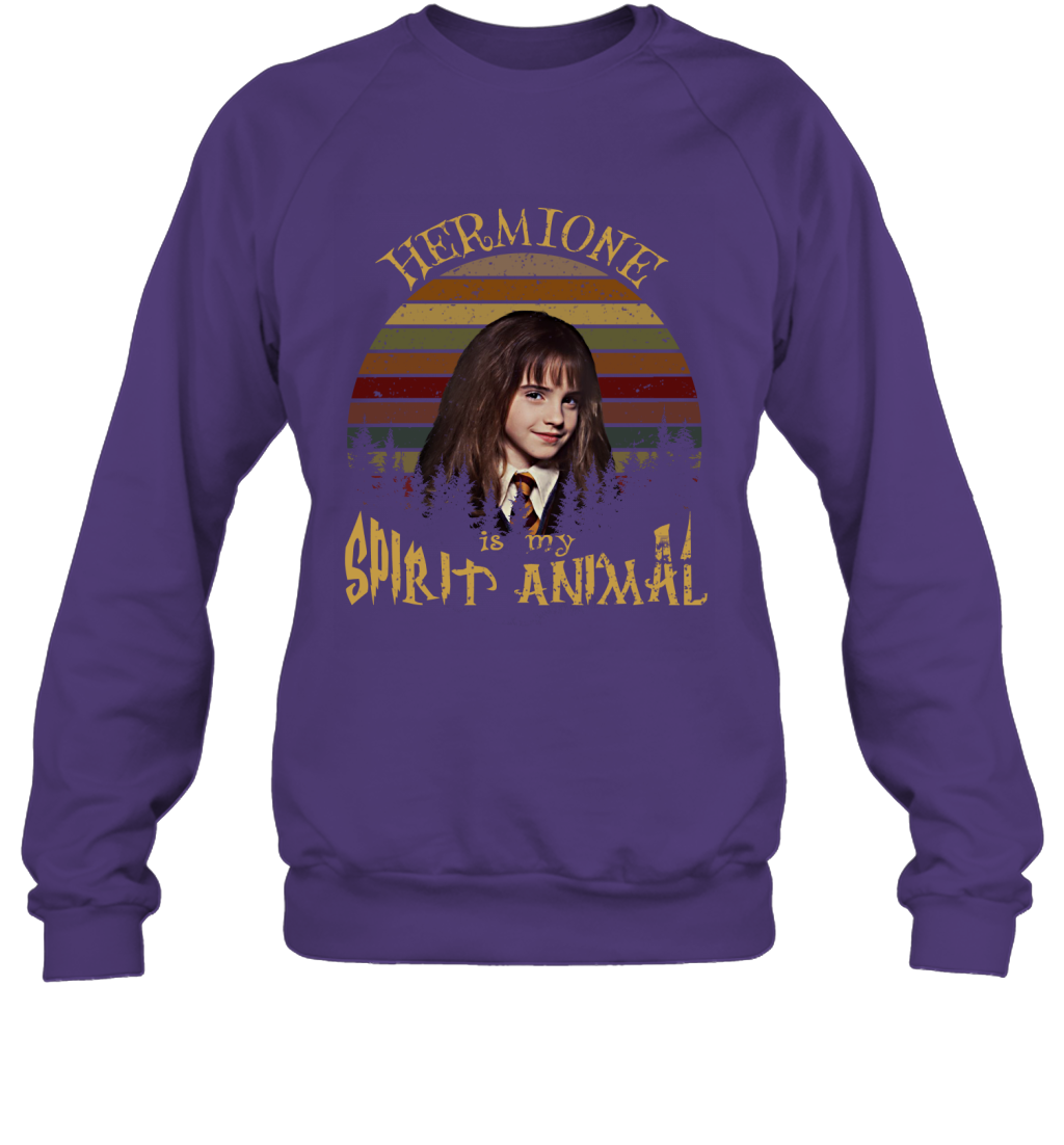 Hermione Is My Spirit Animal Harry Potter Fan Sweatshirt Sweatshirt Purple