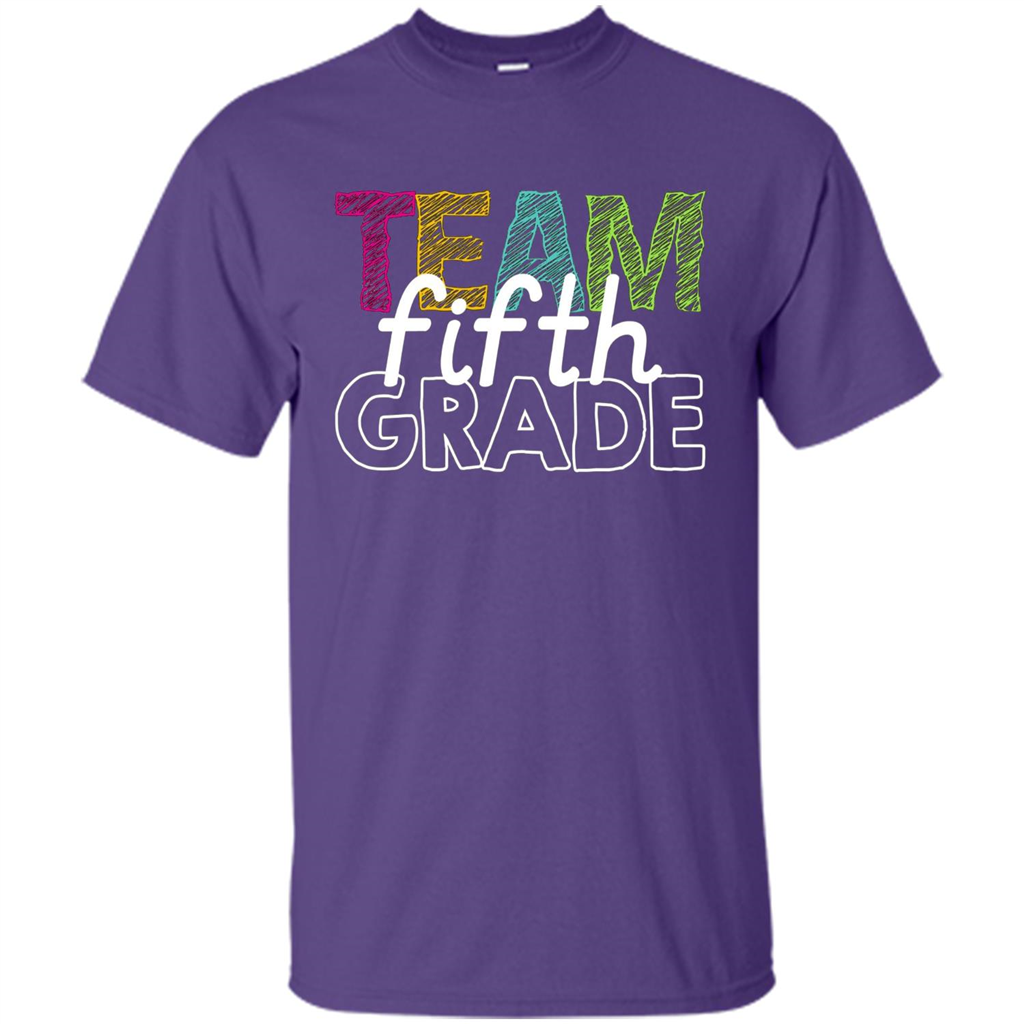 Team Fifth Grade Teacher T-shirt Purple
