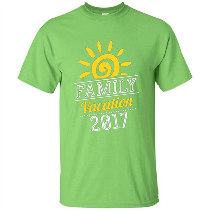 Summer T-shirt Family Vacation 2017 T-shirt Lime