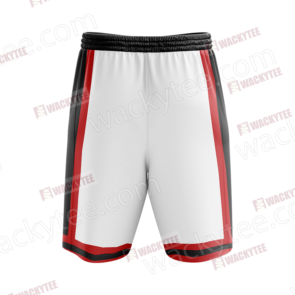 Kuroko's Basketball - Seirin - White Customized Number Unisex Beach Shorts