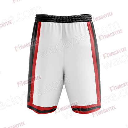 Kuroko's Basketball - Seirin - White Customized Number Unisex Beach Shorts