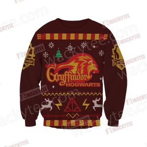 Harry Potter - Brave Like A Gryffindor Winter Style 3D Sweater