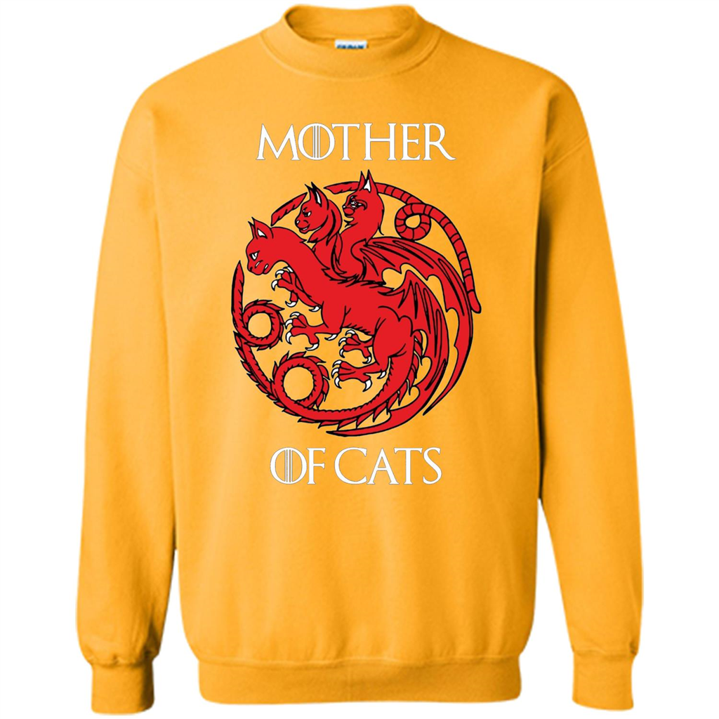Cat Lovers T-shirt Mother of Cats Gold