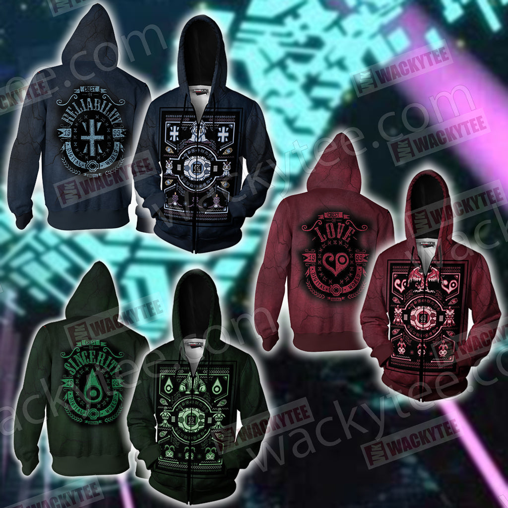 Digimon The Crest of Love Zip Up Hoodie Jacket