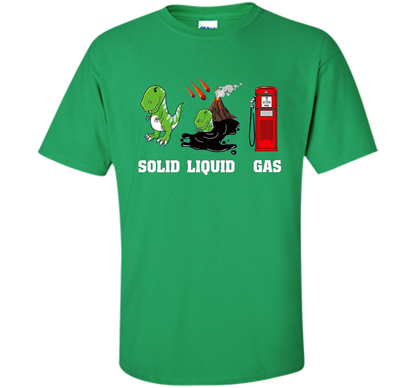 Dinosaur Solid Liquid Gas T-shirt Irish Green