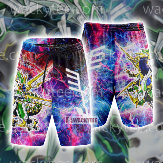 Yu gi Oh! Odd-Eyes Vortex Dragon 3D Beach Shorts