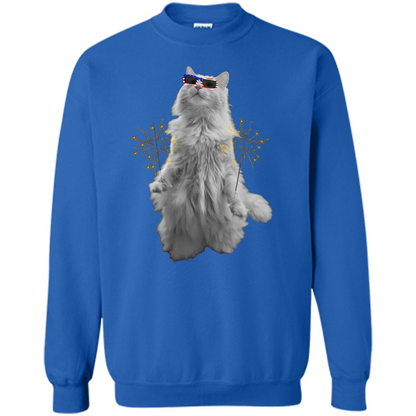 Funny Patriot Cat T-shirt Meowica Royal