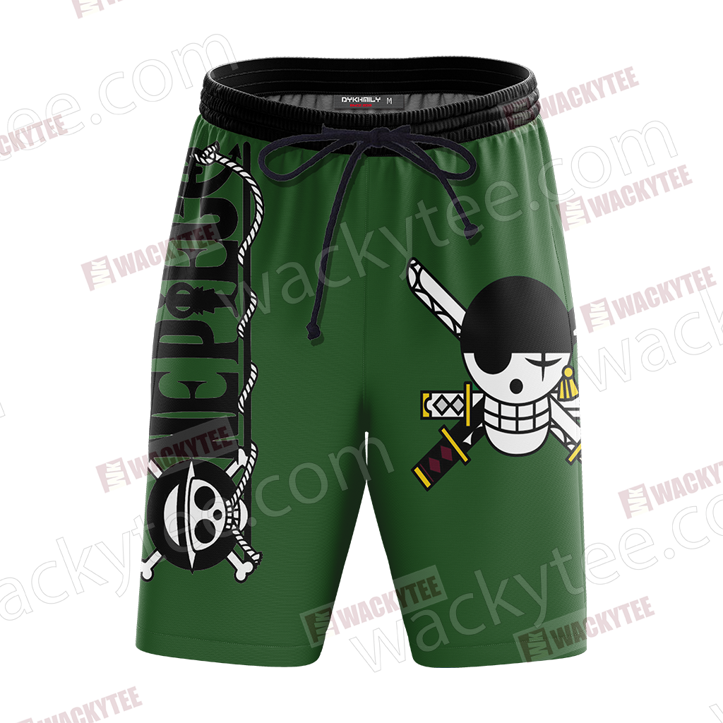 One Piece Roronoa Zoro Minimalist Beach Shorts