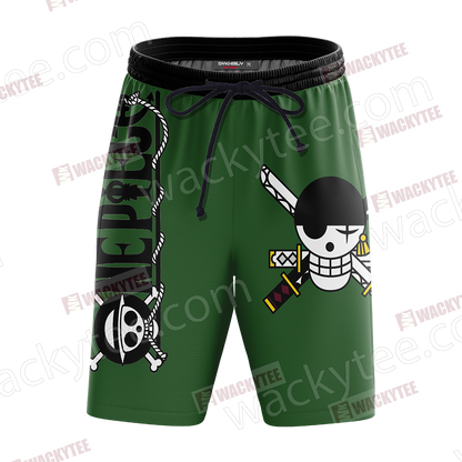 One Piece Roronoa Zoro Minimalist Beach Shorts