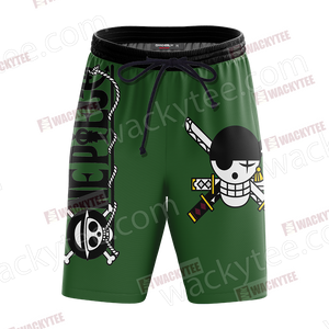 One Piece Roronoa Zoro Minimalist Beach Shorts