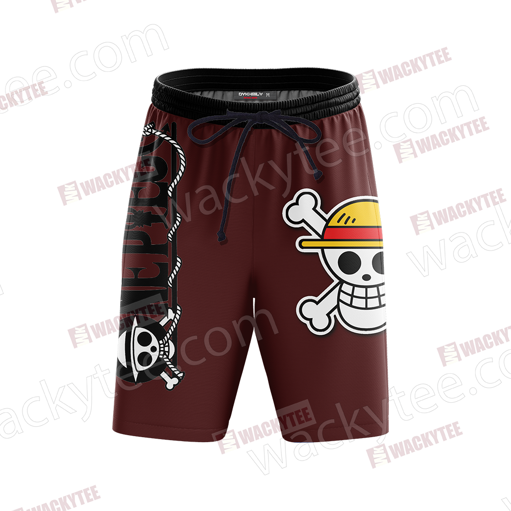 One Piece Monkey D. Luffy Minimalist Beach Shorts