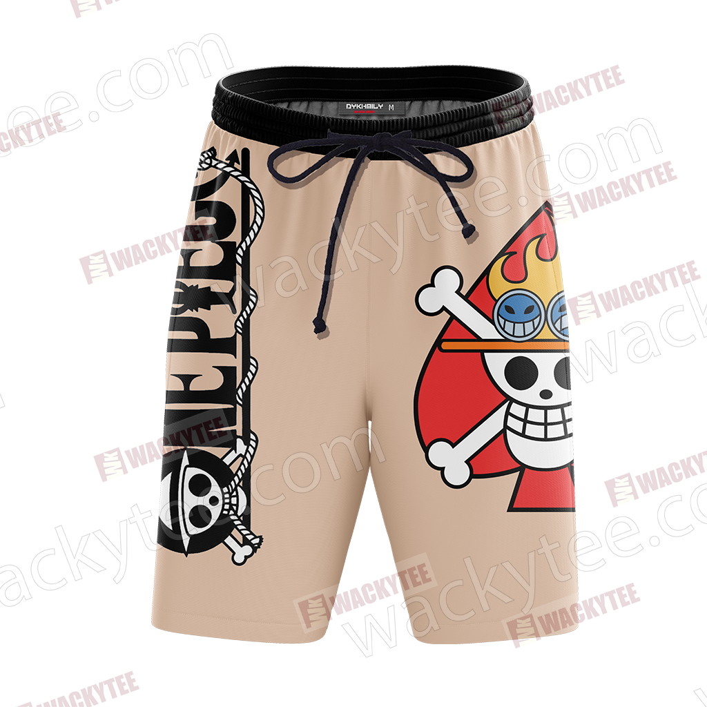 One Piece Portgas D. Ace Minimalist Beach Shorts