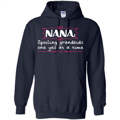 Nana T-shirt Nana Spoiling Grandkids One Yes At A Time Navy