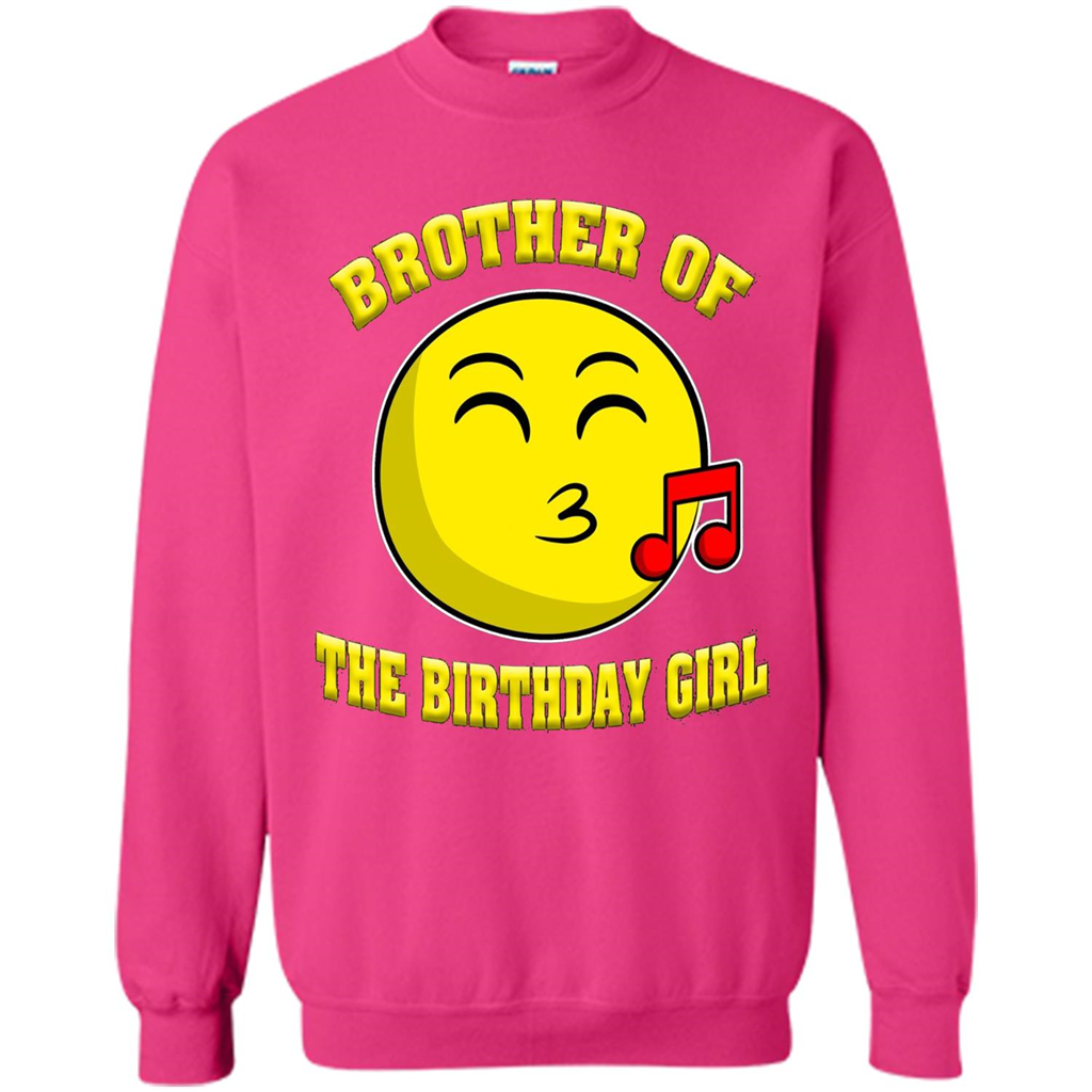 Brother Of The Birthday Girl Emoji T-shirt Heliconia