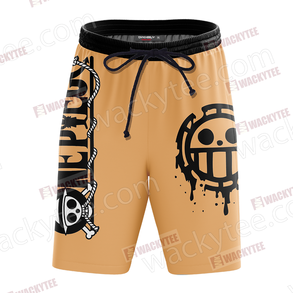 One Piece Trafalgar D. Water Law Minimalist Beach Shorts
