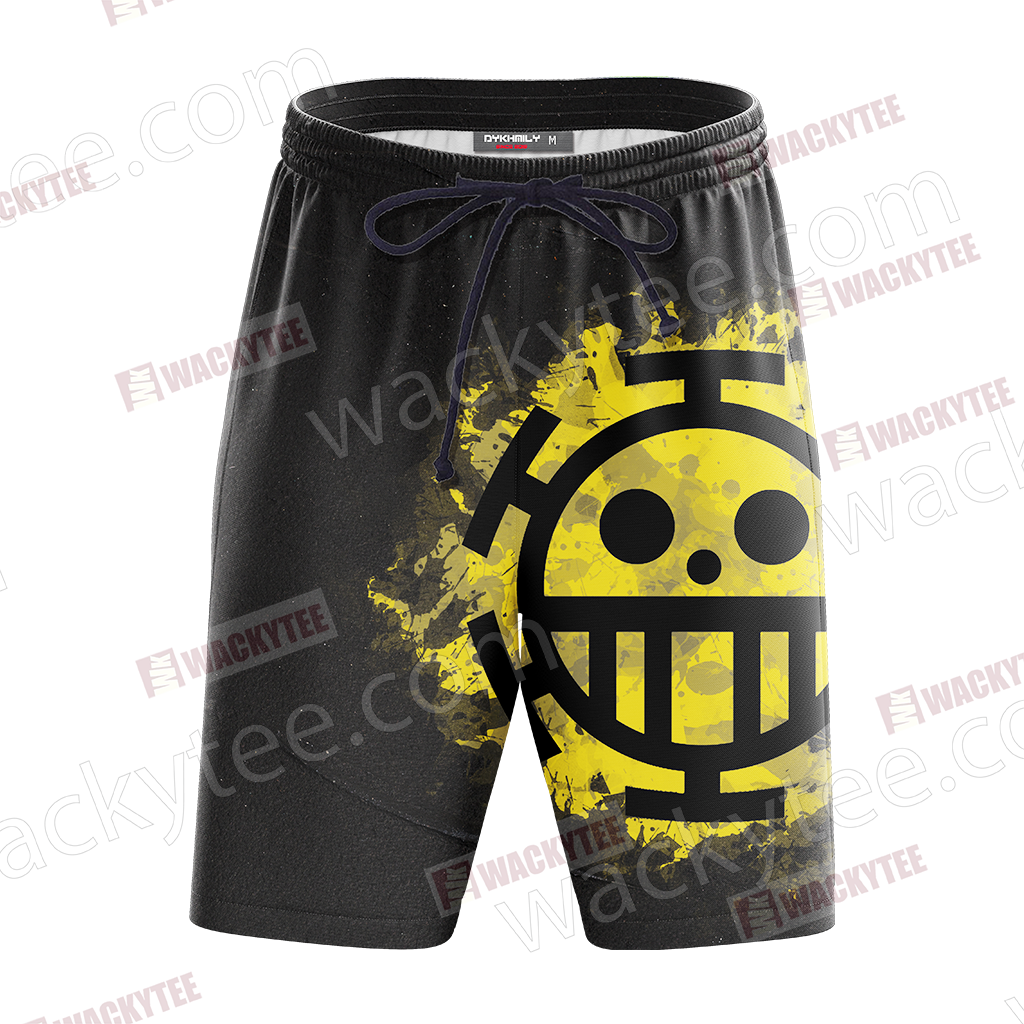 One Piece Trafalgar D. Water Law 3D Unisex Beach Shorts