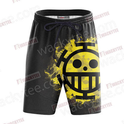 One Piece Trafalgar D. Water Law 3D Unisex Beach Shorts