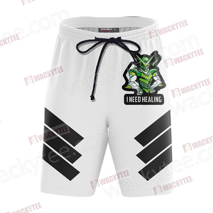 Overwatch - Genji Symbol 3D Beach Shorts