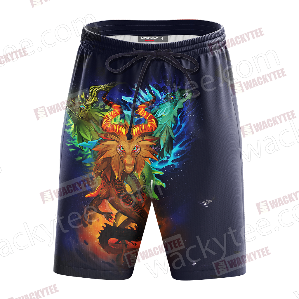 The Legend of Zelda - Naydra, Dinraal and Farosh Beach Shorts