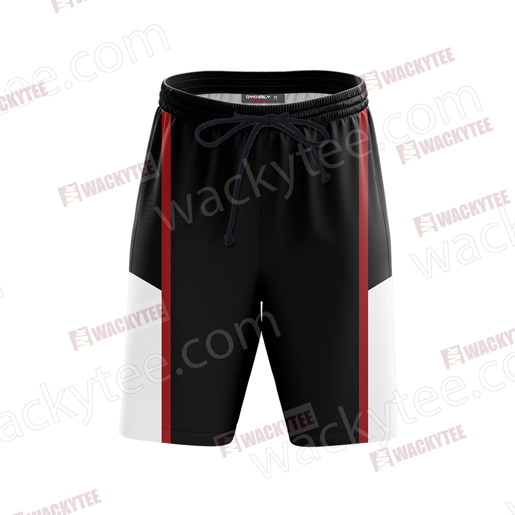 Kuroko's Basketball - Seirin - Black Customized Number Beach Shorts
