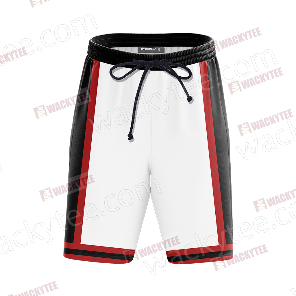 Kuroko's Basketball - Seirin - White Customized Number Unisex Beach Shorts