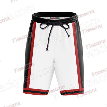 Kuroko's Basketball - Seirin - White Customized Number Unisex Beach Shorts