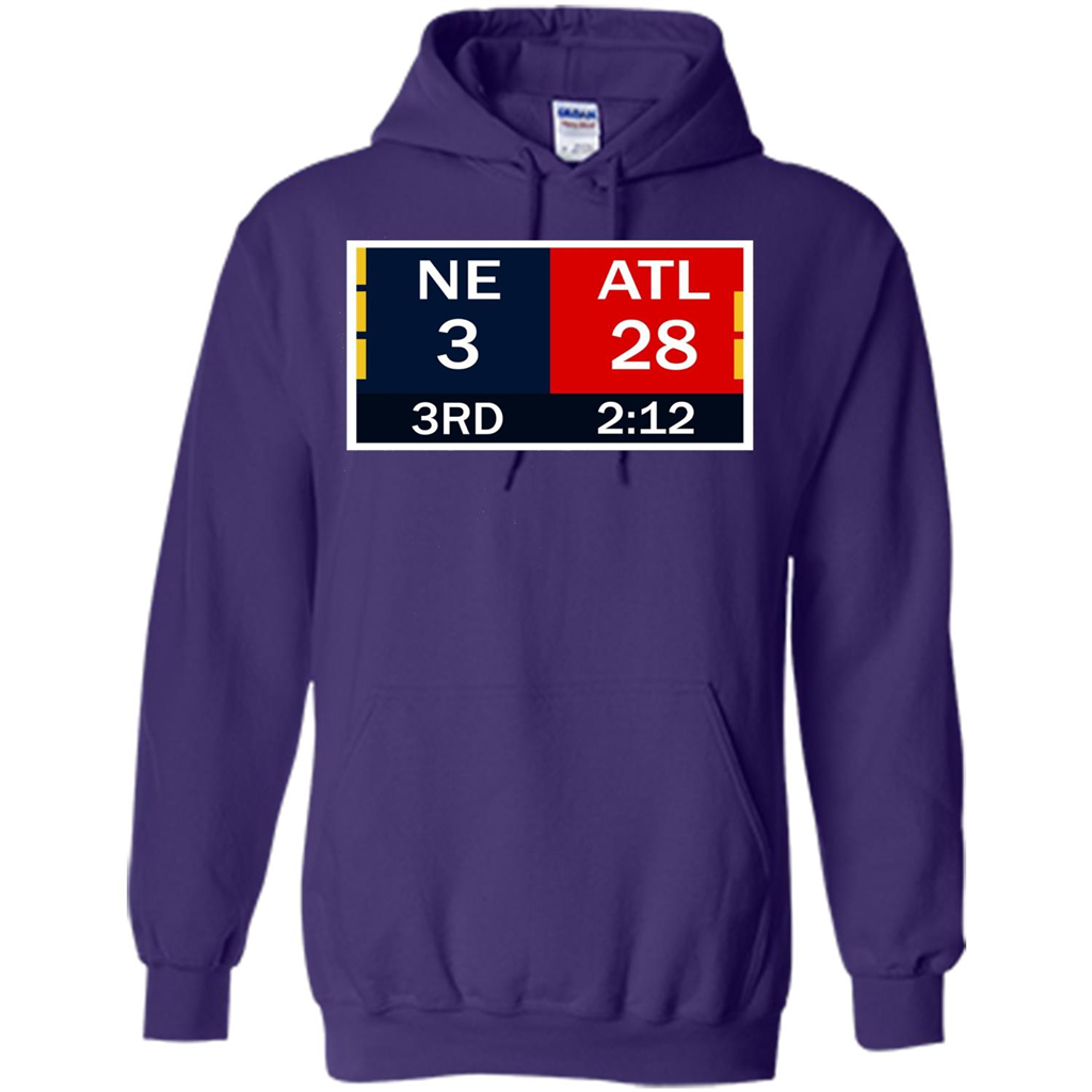 NE 3 ATL 28 Final T-shirt 2 Sides 1 Game Purple