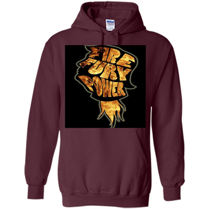 Fire Fury Power T-shirt Maroon