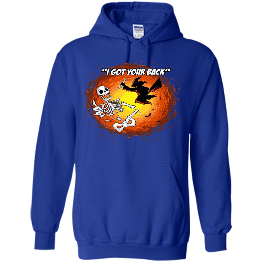 Funny Witch Skeleton Halloween 2017 I Got Your Back T-shirt Royal
