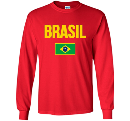 BRASIL T-shirt Brazilian National Country Flag Tee Camiseta cool shirt Red