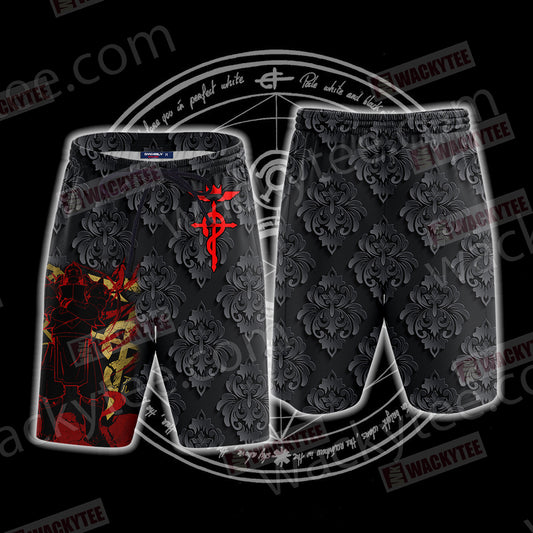 Fullmetal Alchemist: Brotherhood - Alphonse Elric Unisex 3D Beach Shorts