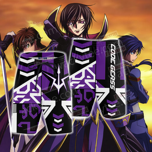 Code Geass Symbol Of The Black Knights Unisex 3D Beach Shorts