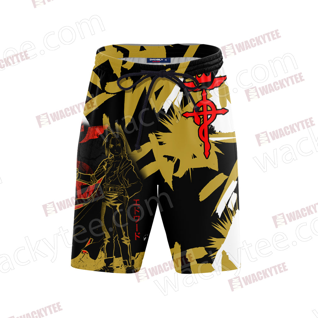 Fullmetal Alchemist: Brotherhood - Edward Elric Unisex 3D Beach Shorts