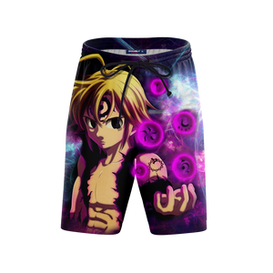 The Seven Deadly Sins Meliodas Assault Mode 3D Beach Shorts