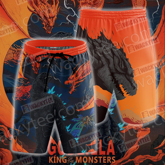 Godzilla King Of The Monsters Beach Shorts