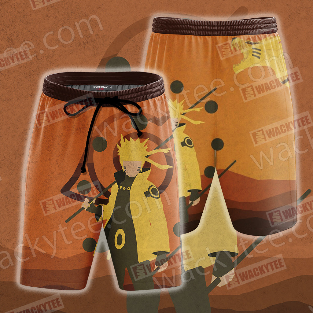Naruto Uzumaki Naruto Konoha Unisex 3D Beach Shorts